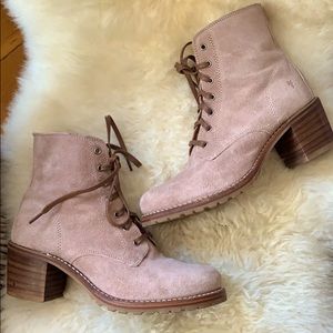 Frye Sabrina 6G in blush suede